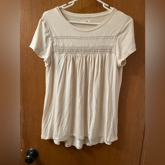 Cupio Tops - Cupio Top Ecru Crochet Neck M Women